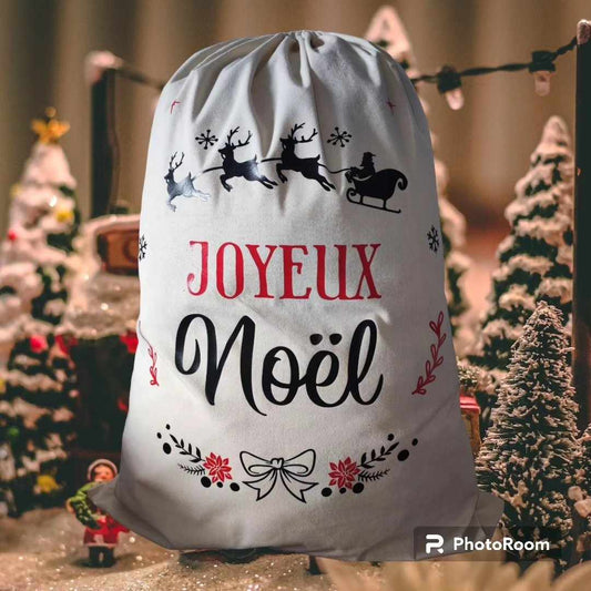 Hotte de Noël "Joyeux Noël"