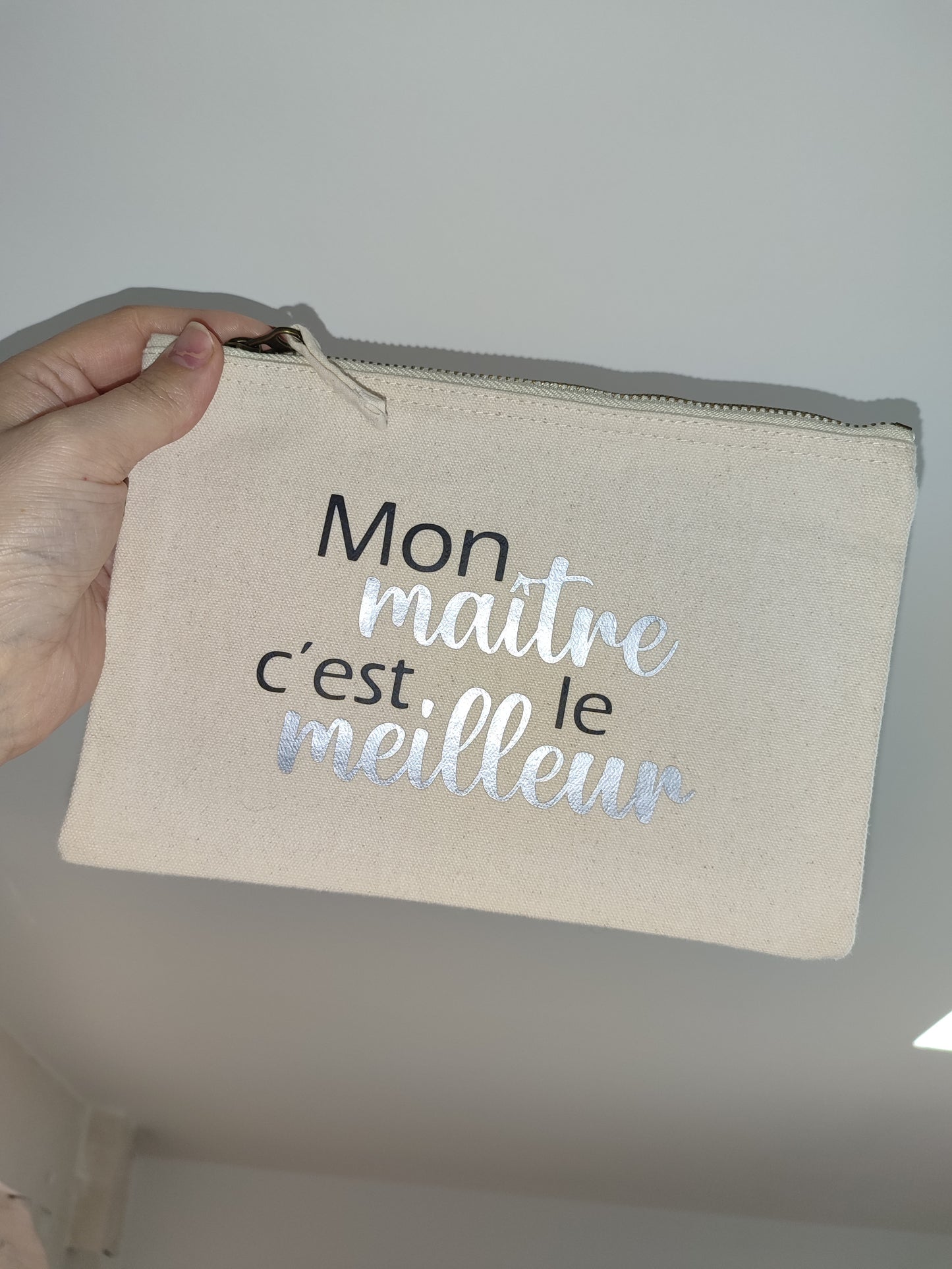 Pochette coton "Mon maître"