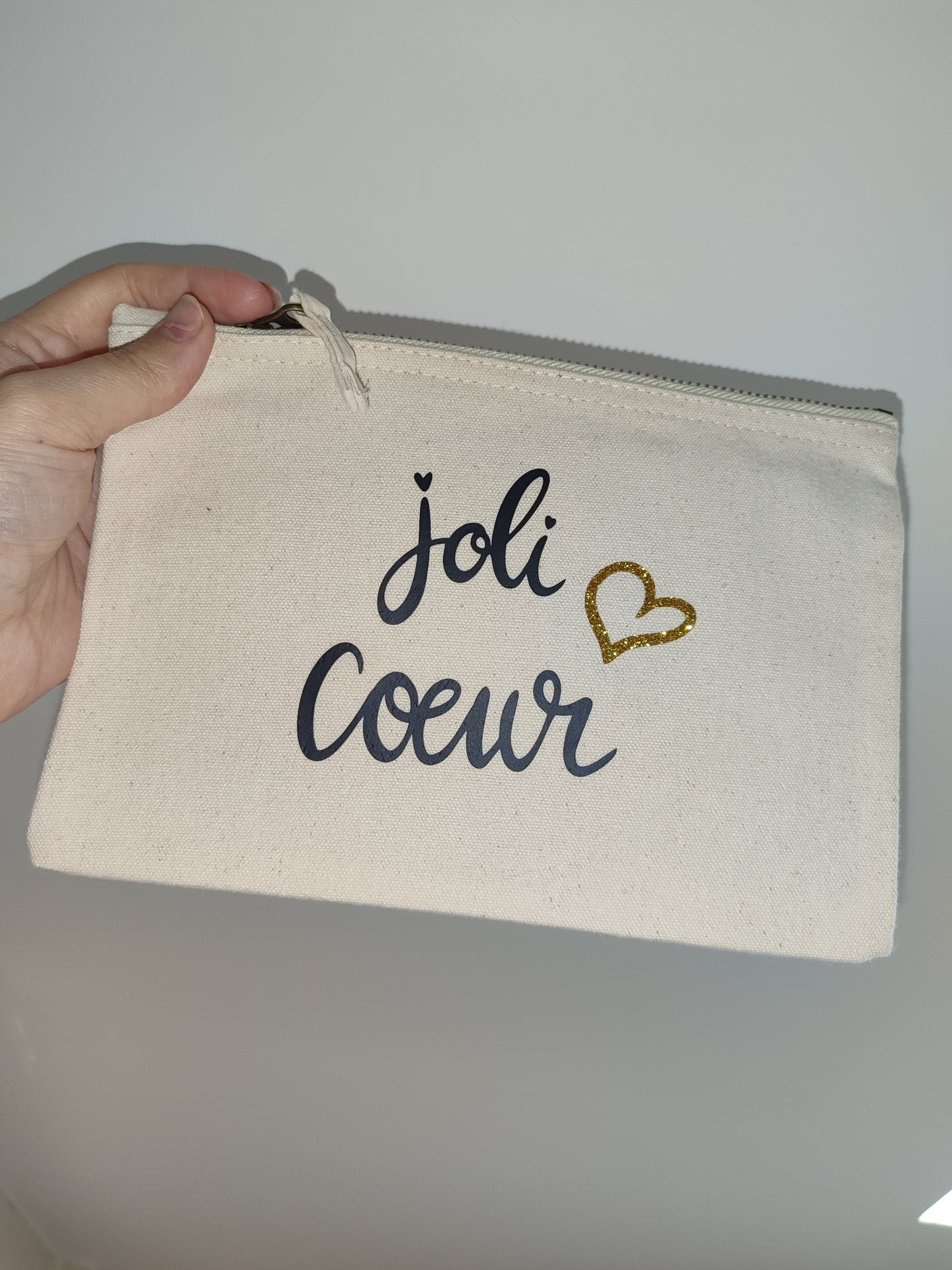 Pochette coton " Jolie coeur "