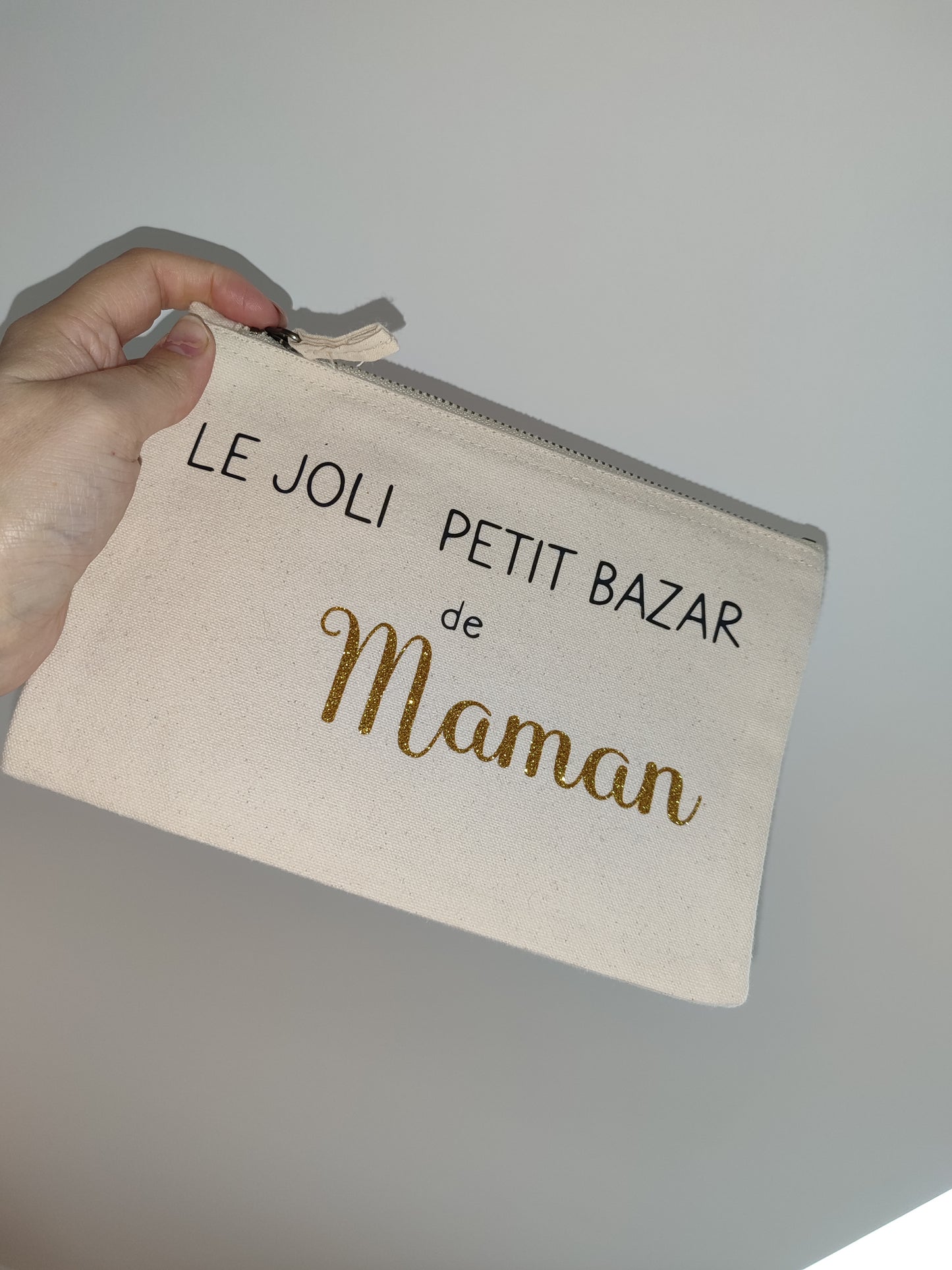 Pochette coton " le joli petit bazar de Maman"