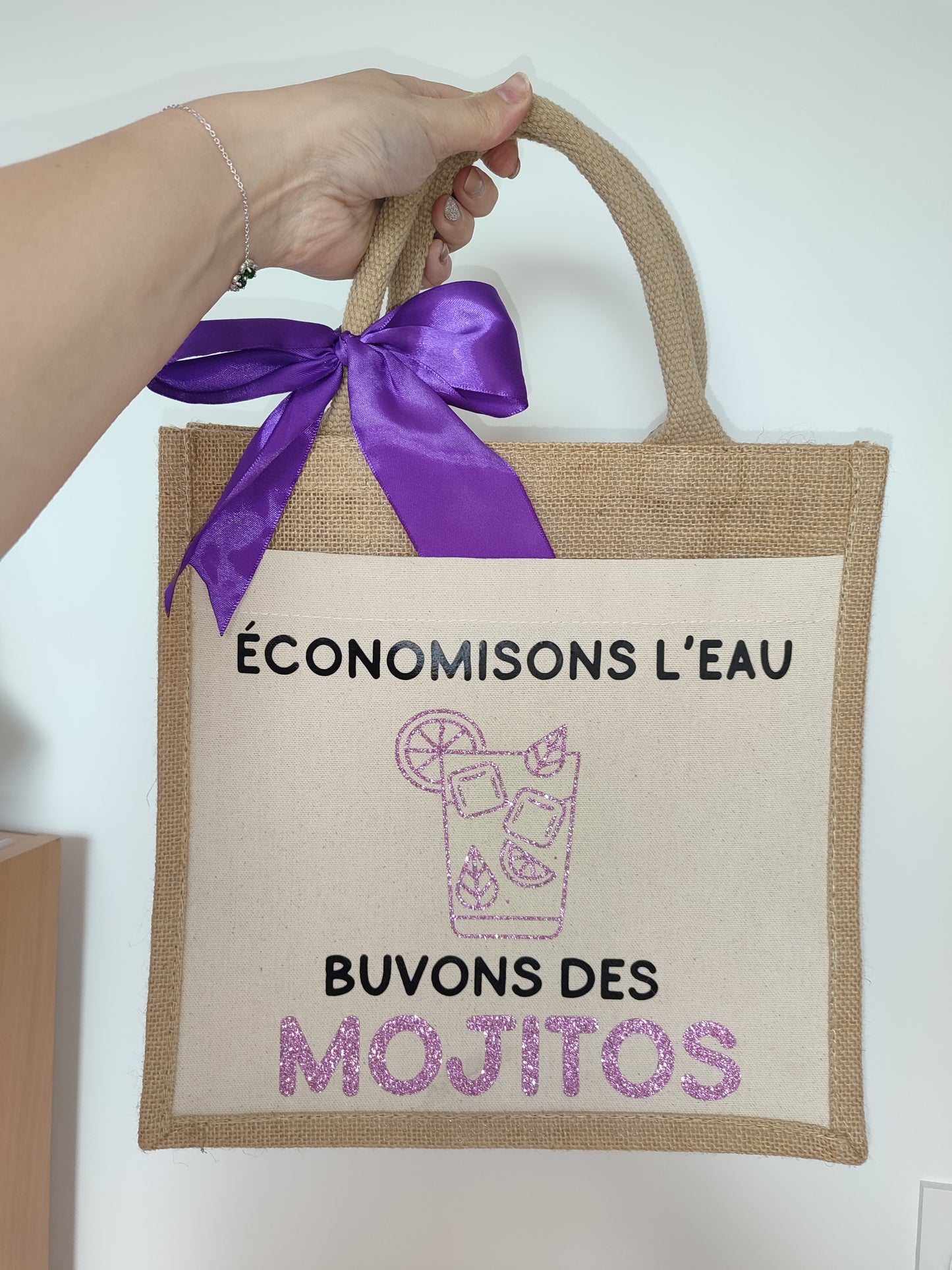 Sac en toile de jute "Mojito"