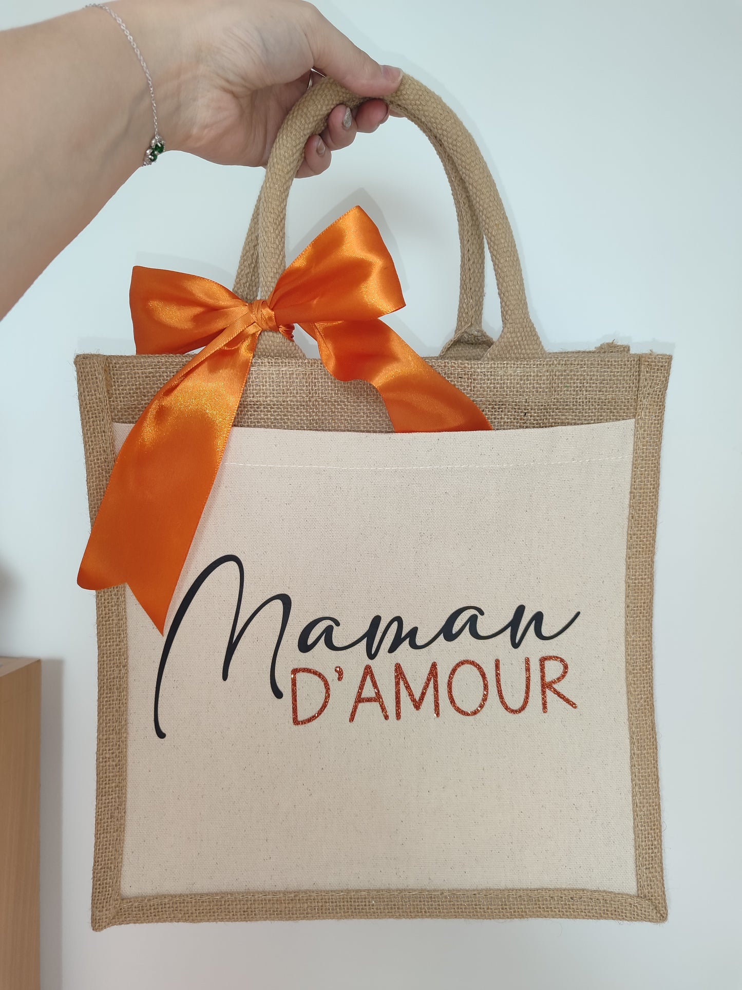 Sac en toile de jute "Maman d'amour"