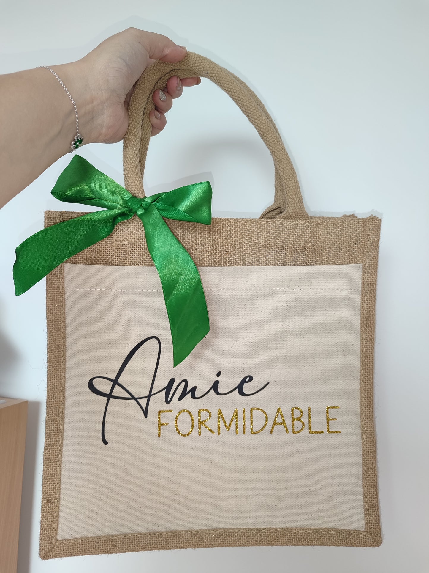 Sac en toile de jute "Amie formidable"